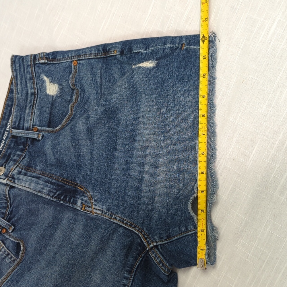 Denizen Levi's high-rise shorts, jean denim cut offs, women's size 10 / 30 - Picture 8 of 15